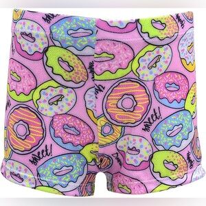 Colorful Donut Print Dance or Gymnastics Shorts